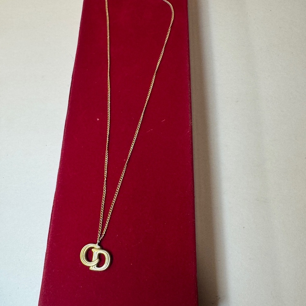 Designer Gold Initial Pendant Necklace - Picture 5 of 13